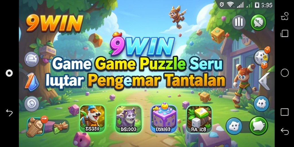 Screenshot gameplay 9WIN menunjukkan tantangan Puzzle yang menarik.
