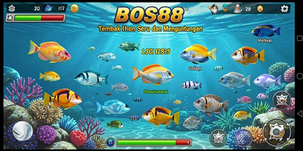 Tangkapan layar dari gameplay Tembak Ikan yang menarik dan seru.