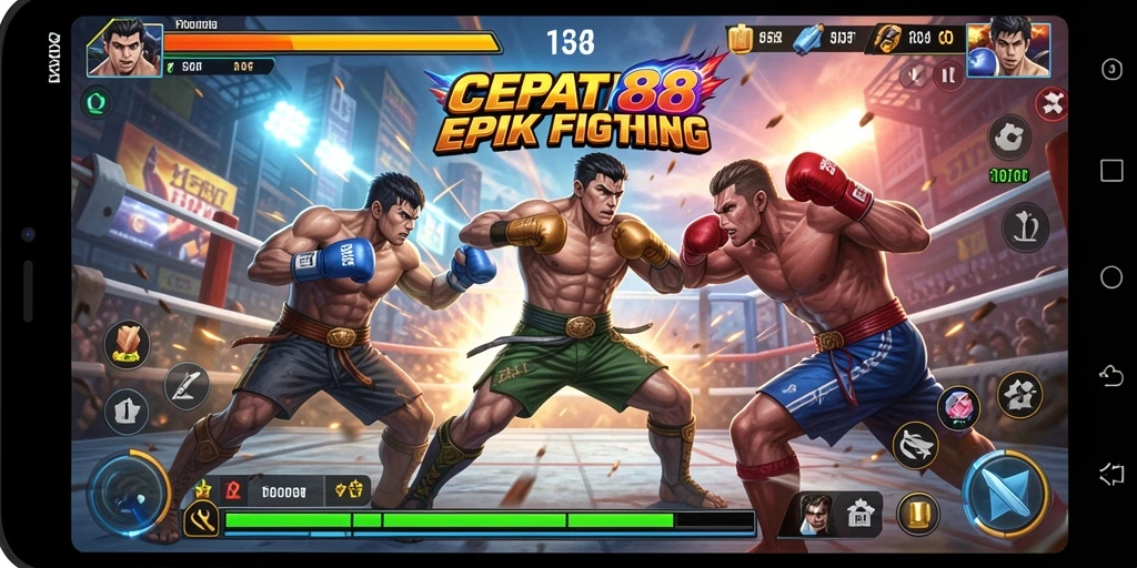 Tangkapan layar gameplay CEPAT88 menampilkan aksi pertarungan yang seru dan mendebarkan.