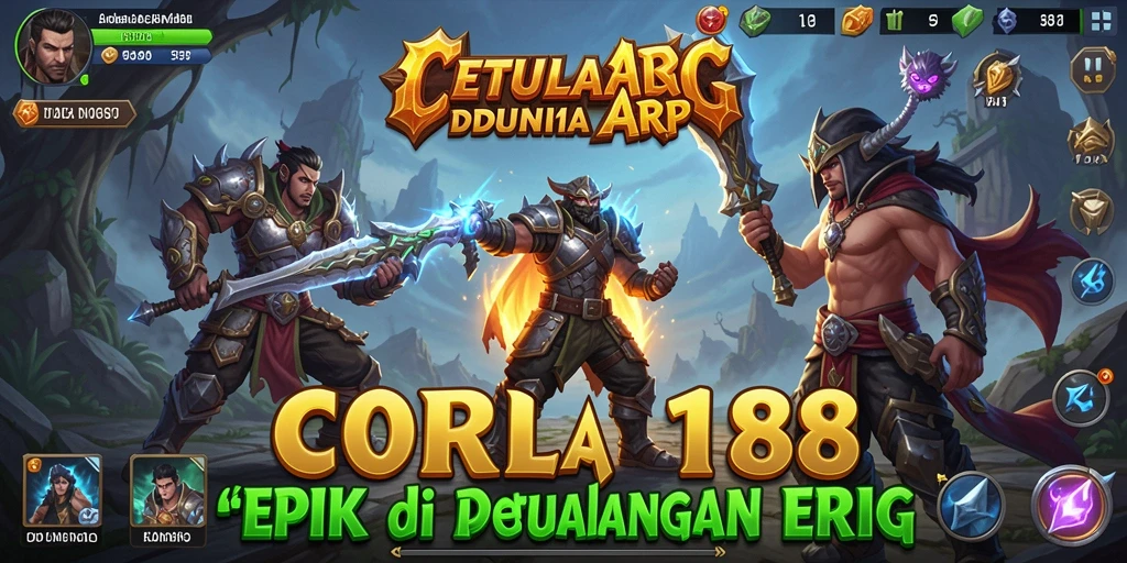 Screenshot CORLA188 menampilkan aksi pertarungan seru di dunia ARPG.