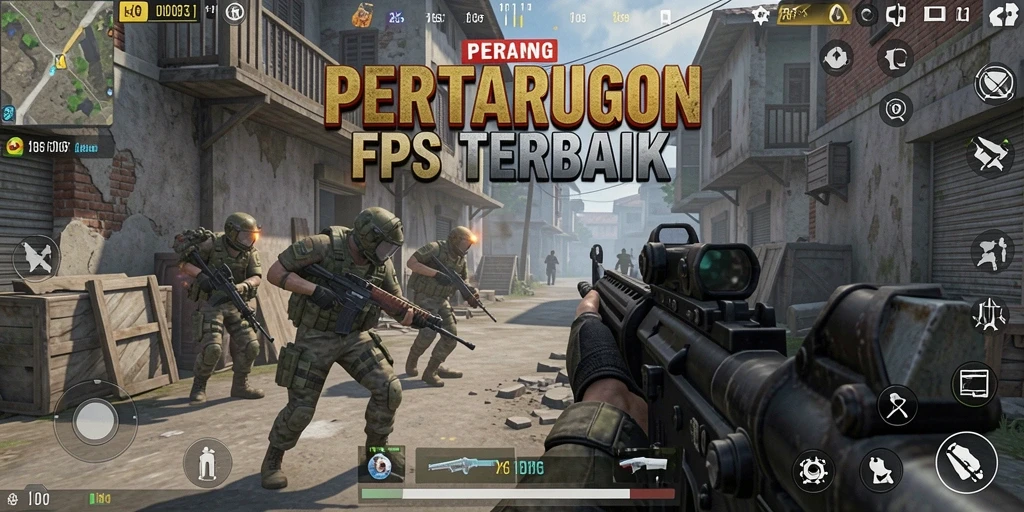 Tampilan gameplay D06 yang penuh aksi dengan tembakan dan strategi mendebarkan.