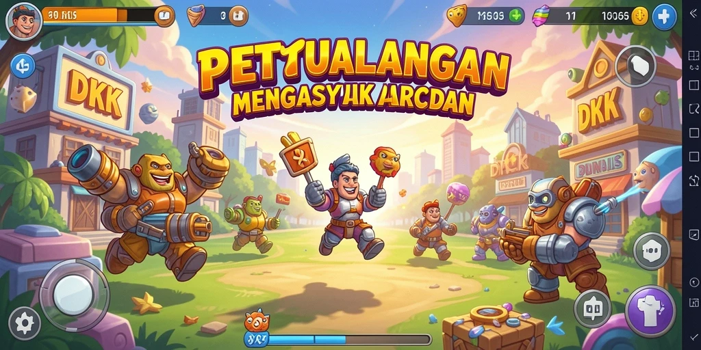 Tampilan gameplay seru DKK yang menantang di setiap level.