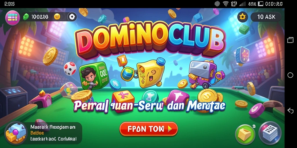 Screenshot dari gameplay seru DOMINOCLUB saat menyelesaikan puzzle.