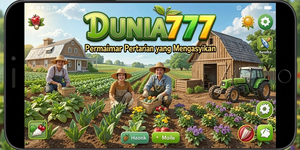 Tangkapan layar menampilkan gameplay DUNIA777 yang penuh warna.