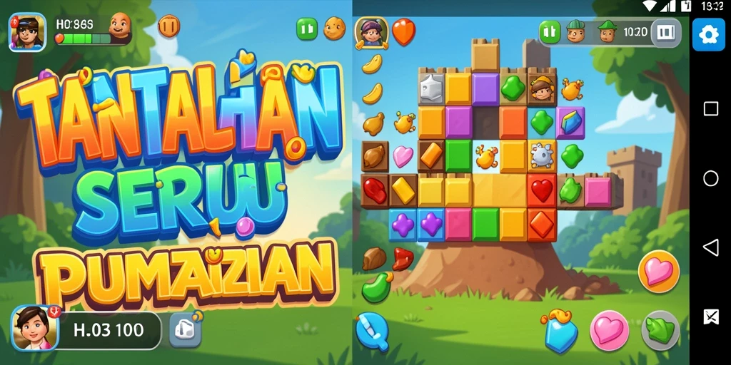 Tampilan gameplay H03 dengan berbagai teka-teki menarik.