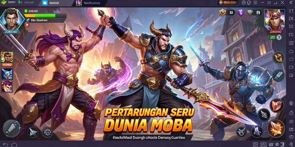 Tampilan gameplay menegangkan dari JOKO4D saat pemain bertempur di arena.