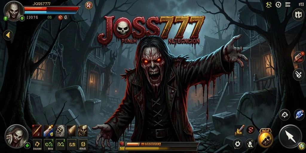 Gameplay menakutkan dari JOSS777 dengan suasana menyeramkan.