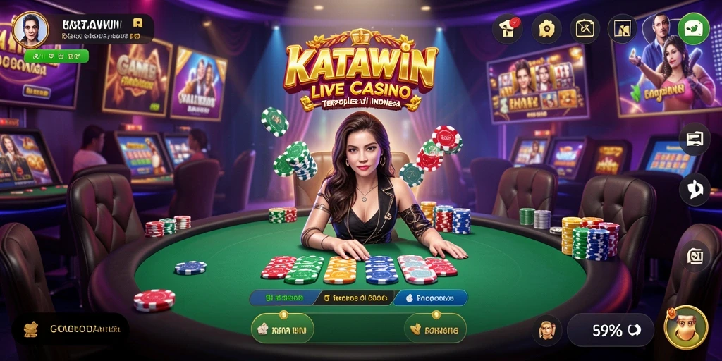 Gameplay menegangkan dengan dealer langsung di KATAWIN.