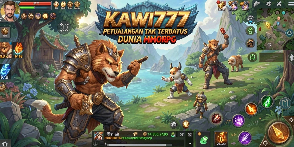 Tangkapan layar KAWI777 menampilkan aksi seru dalam permainan MMORPG yang menantang.
