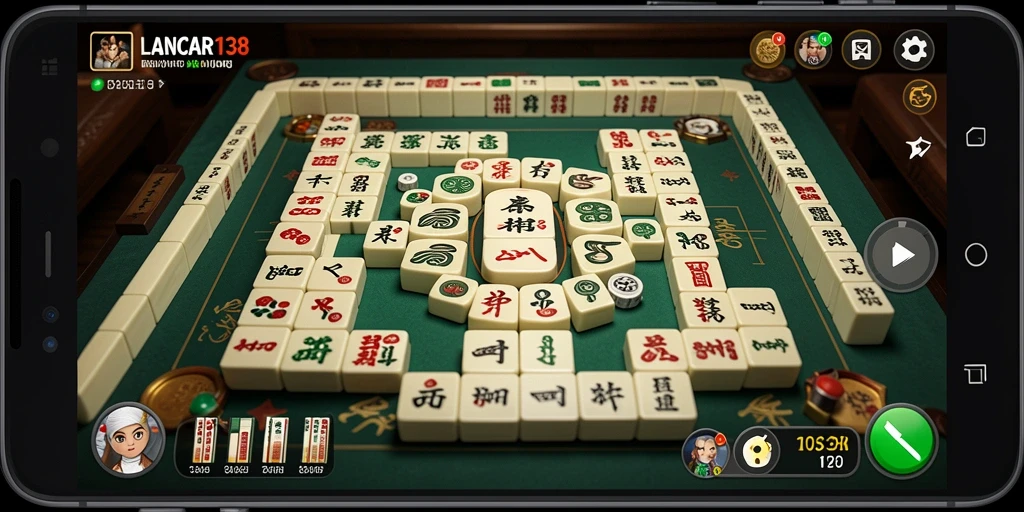 Tampilan gameplay seru dari LANCAR138 yang menampilkan Mahjong.