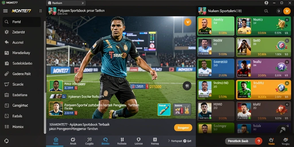 Tampilan gameplay MONTE77 yang menarik dan interaktif untuk taruhan olahraga.