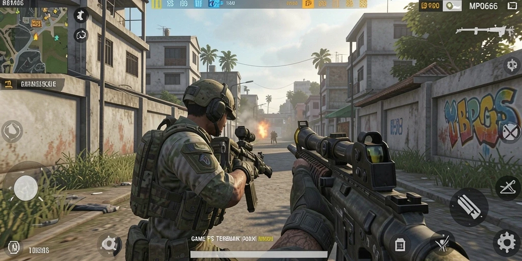 Gameplay seru dari MPO666 dengan aksi tembak-menembak intens.