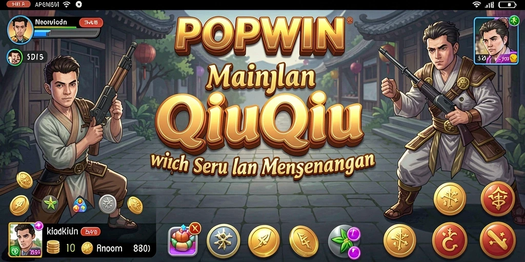 Screenshot gameplay QiuQiu POPWIN yang menarik dan seru.