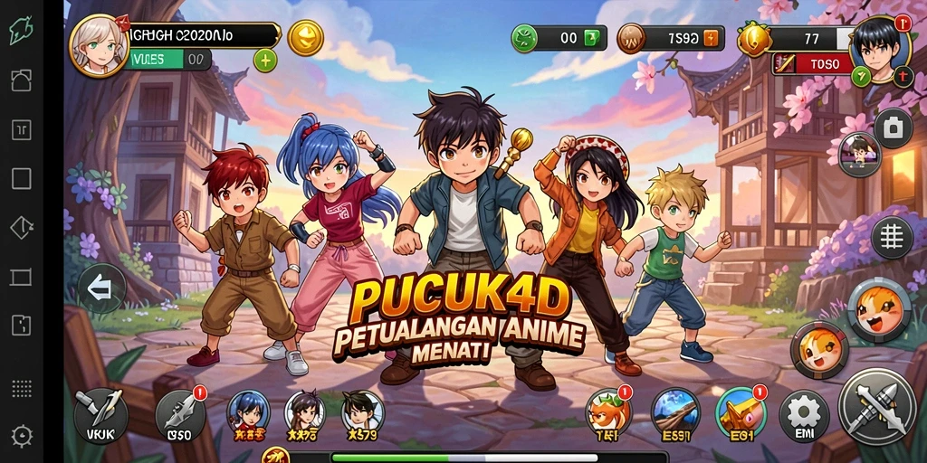 Screenshot utama PUCUK4D menampilkan aksi karakter Anime yang menakjubkan.