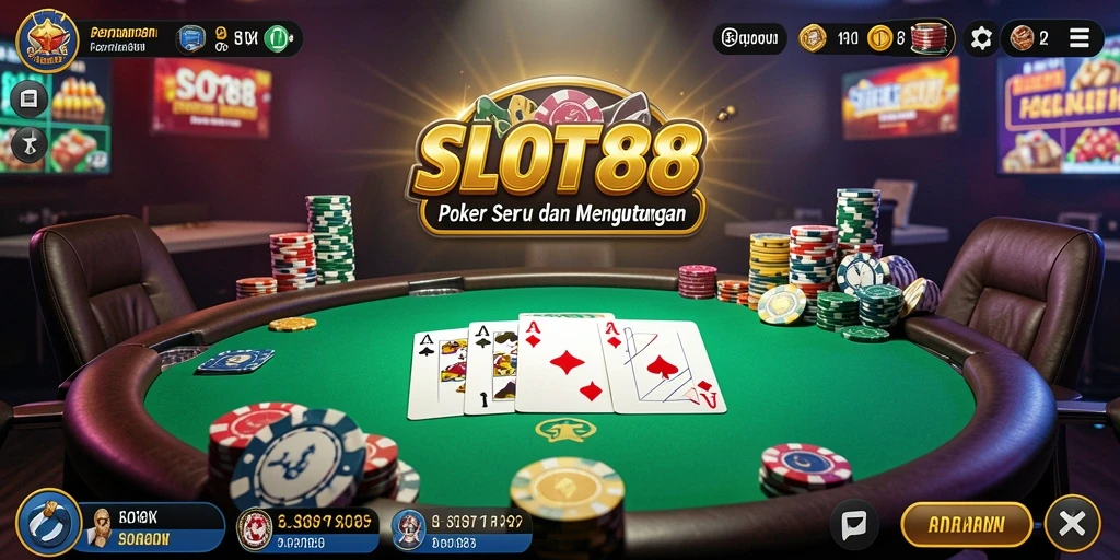 Tampilan gameplay SLOT88 yang mendebarkan saat bermain Poker.