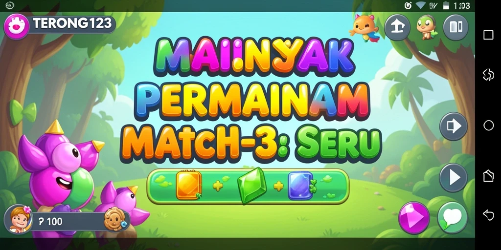 Gameplay seru di TERONG123 dengan kombinasi Match-3.