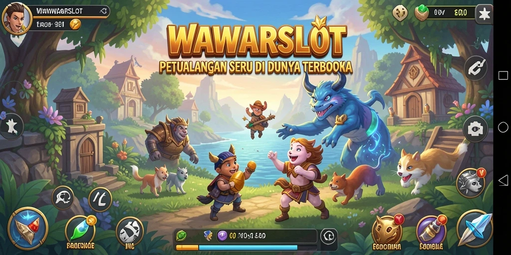 Tampilan gameplay seru di dunia terbuka WAWARSLOT.
