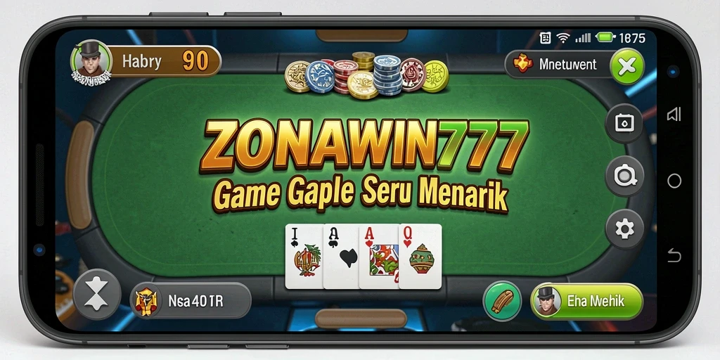 Tampilan gameplay menarik ZONAWIN777 saat bermain Gaple.